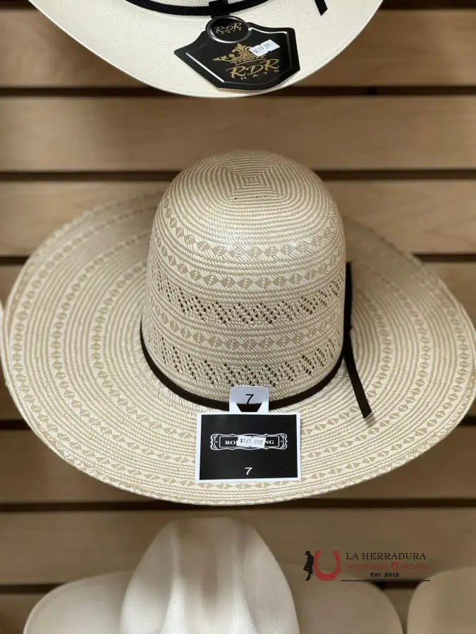 Rodeo King Open Crown Straw Hat Prime Time 25X Tejana