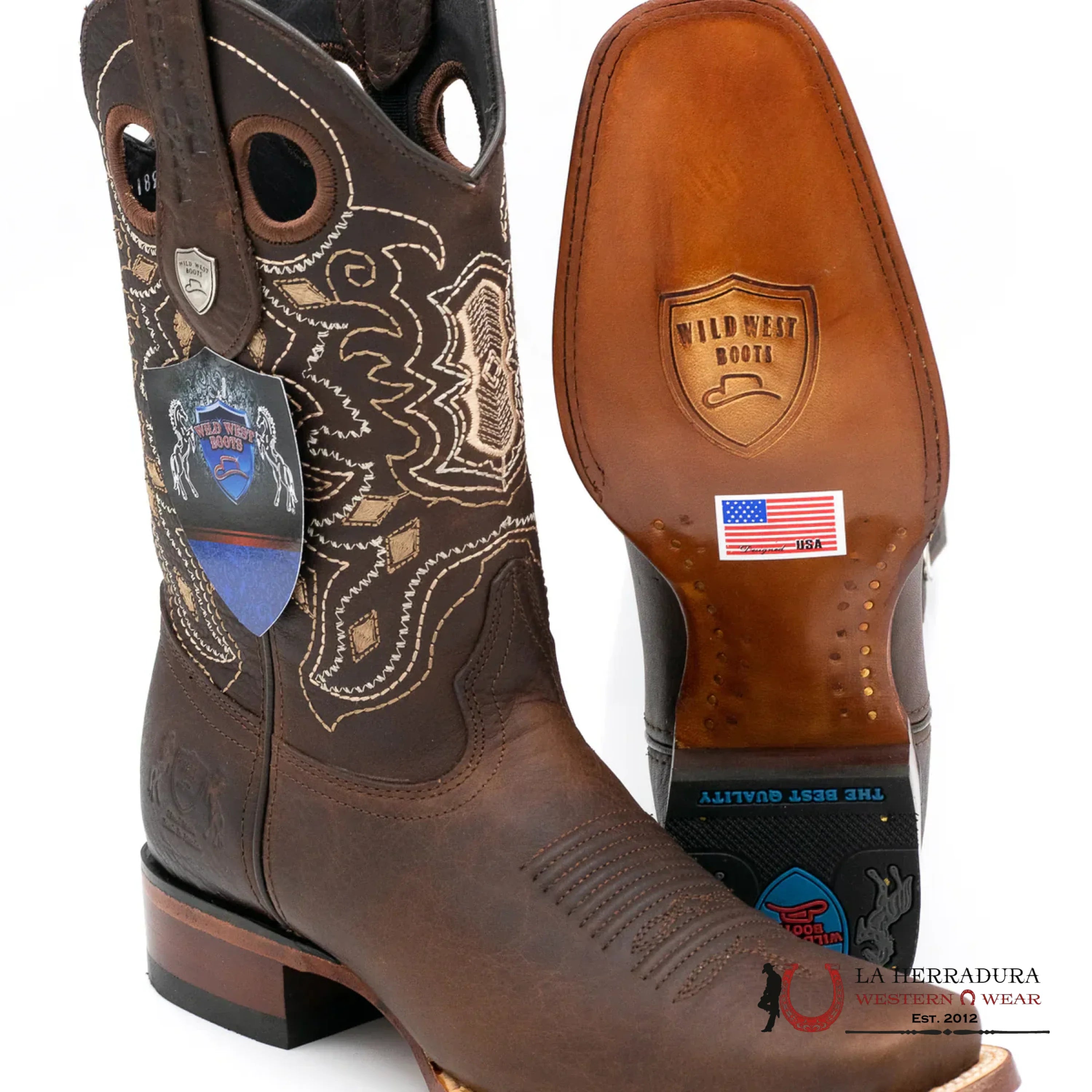 RODEO SQUARE TOE RAGE WALNUT SOLE- 28189940 BOTAS HOMBRES