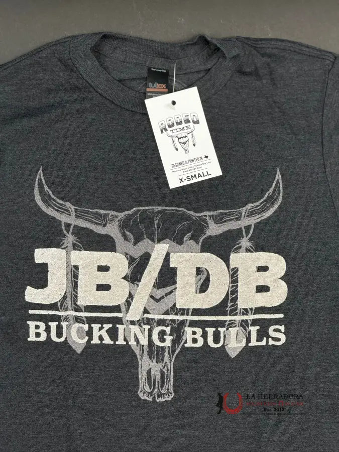 Rodeo Time Jb/Db Graphic Charcoal T-Shirt Ropa Hombres