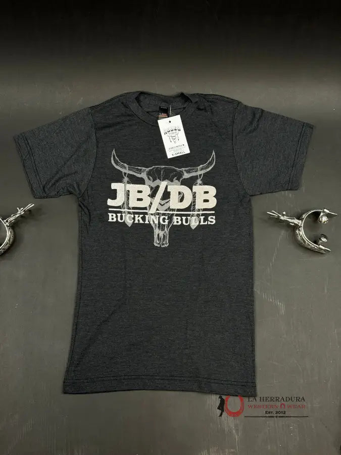 Rodeo Time Jb/Db Graphic Charcoal T-Shirt Ropa Hombres