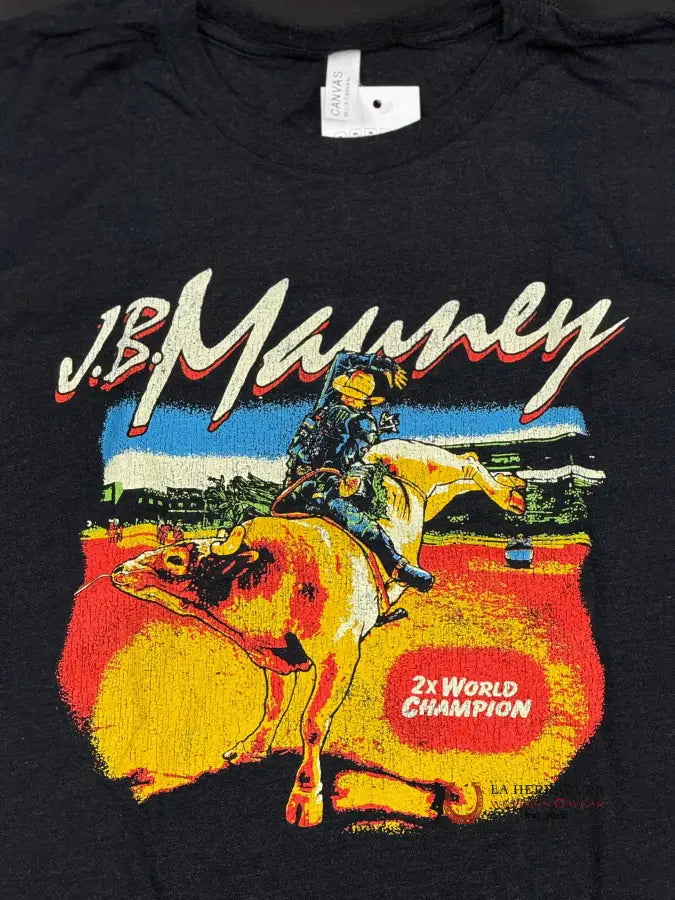 Rodeo Time Jb Mauney Color Logo Black T-Shirt Ropa Hombres