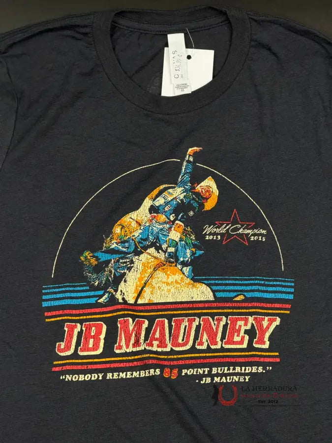 Rodeo Time Jb Mauney Logo Black T-Shirt Ropa Hombres