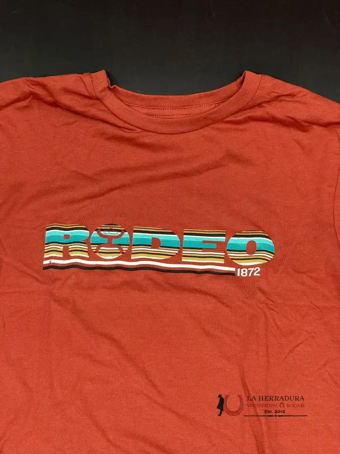 Rodeo Time Serape Logo Orange T-Shirt Ropa Hombres