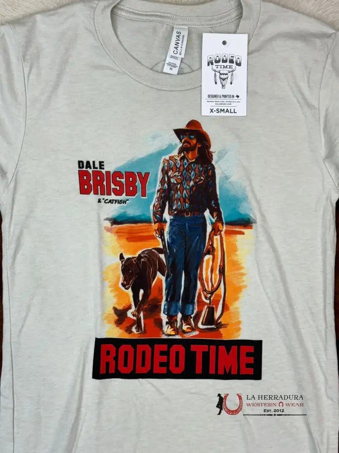 Rodeo Time X Dale Brisby Graphic Tee Portrait Off White Short Sleeve Ropa Hombres