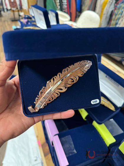 ROSE GOLD PLAIN MONTANA HAT FEATHER