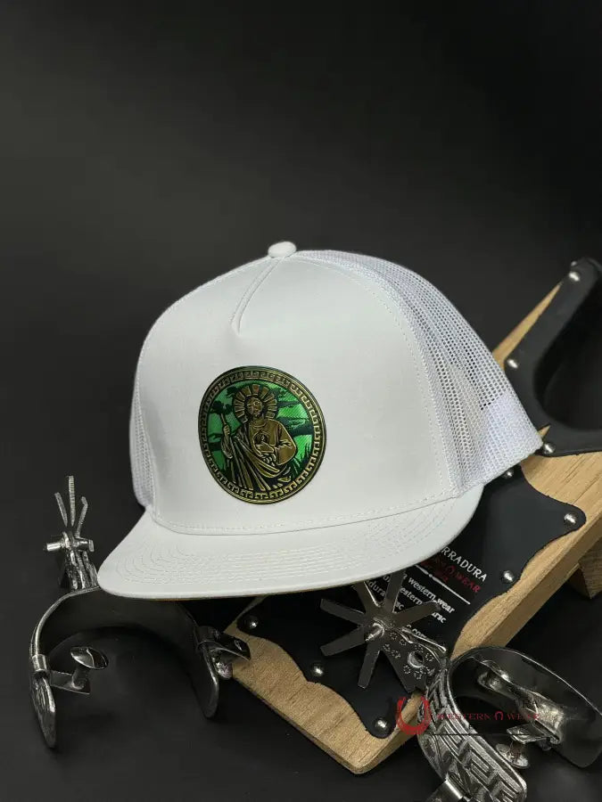 San Judas White Cap Caps Mens Gorras Hombres