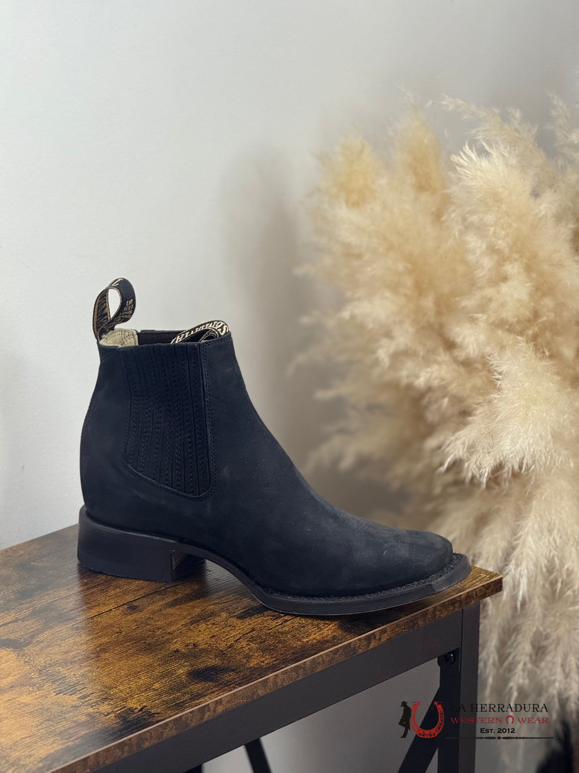 SEMENTAL SHORT BOOT RODEO NOBUCK BLACK -RSBA100094 BOTAS HOMBRES