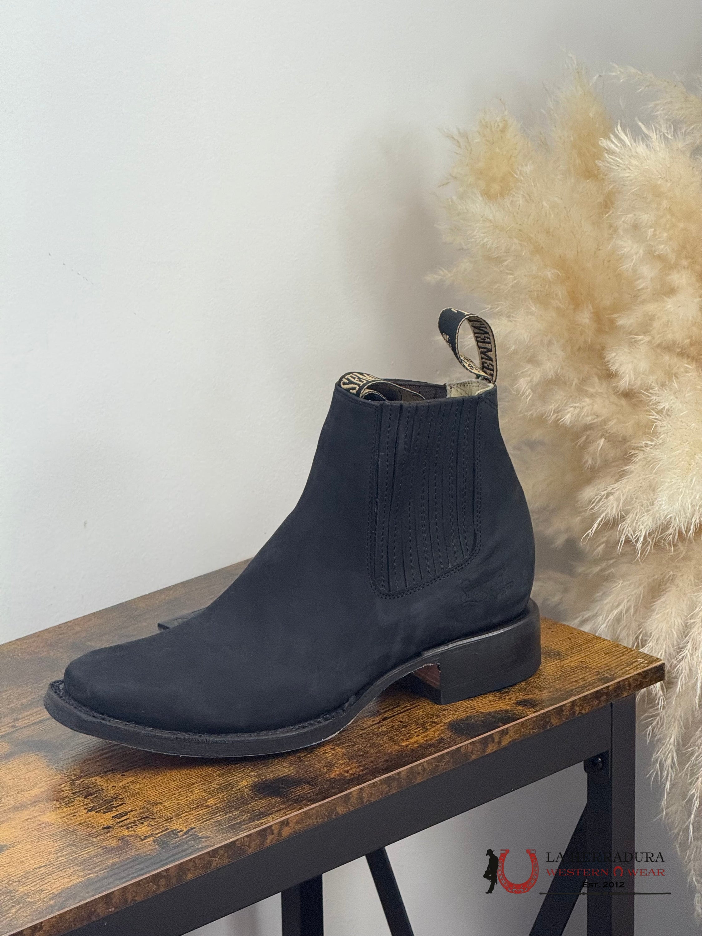 SEMENTAL SHORT BOOT RODEO NOBUCK BLACK -RSBA100094 BOTAS HOMBRES