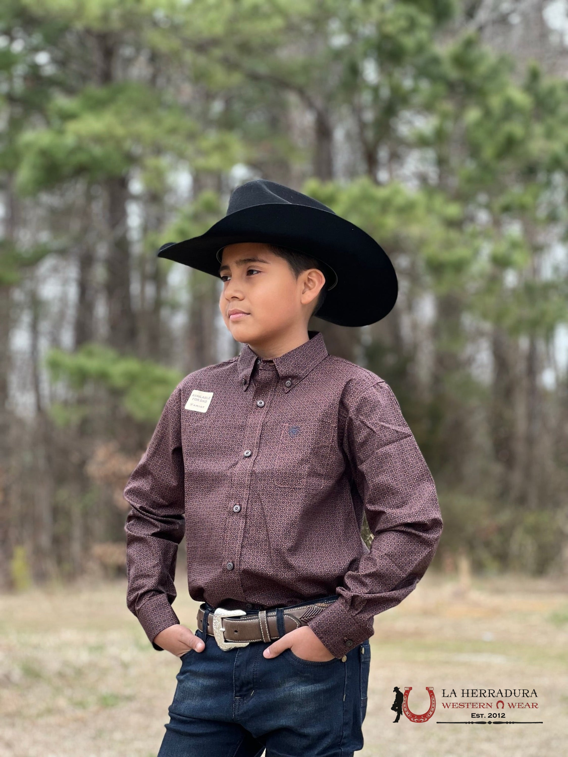Shirts For Kisd Ariat Trial Brown Niños