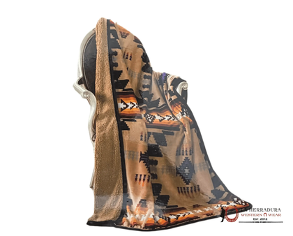 SILK TOUCH SHERPA THROW BLANKED BROWN 16112