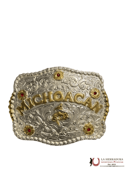 PLATA ORO MICHOACÁN HEBILLA