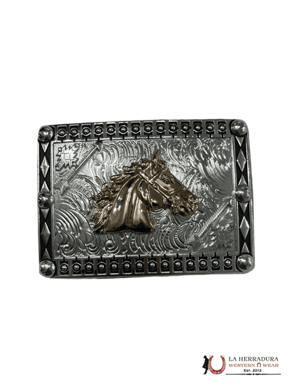 HEBILLA CUADRADA CABALLO DE PLATA