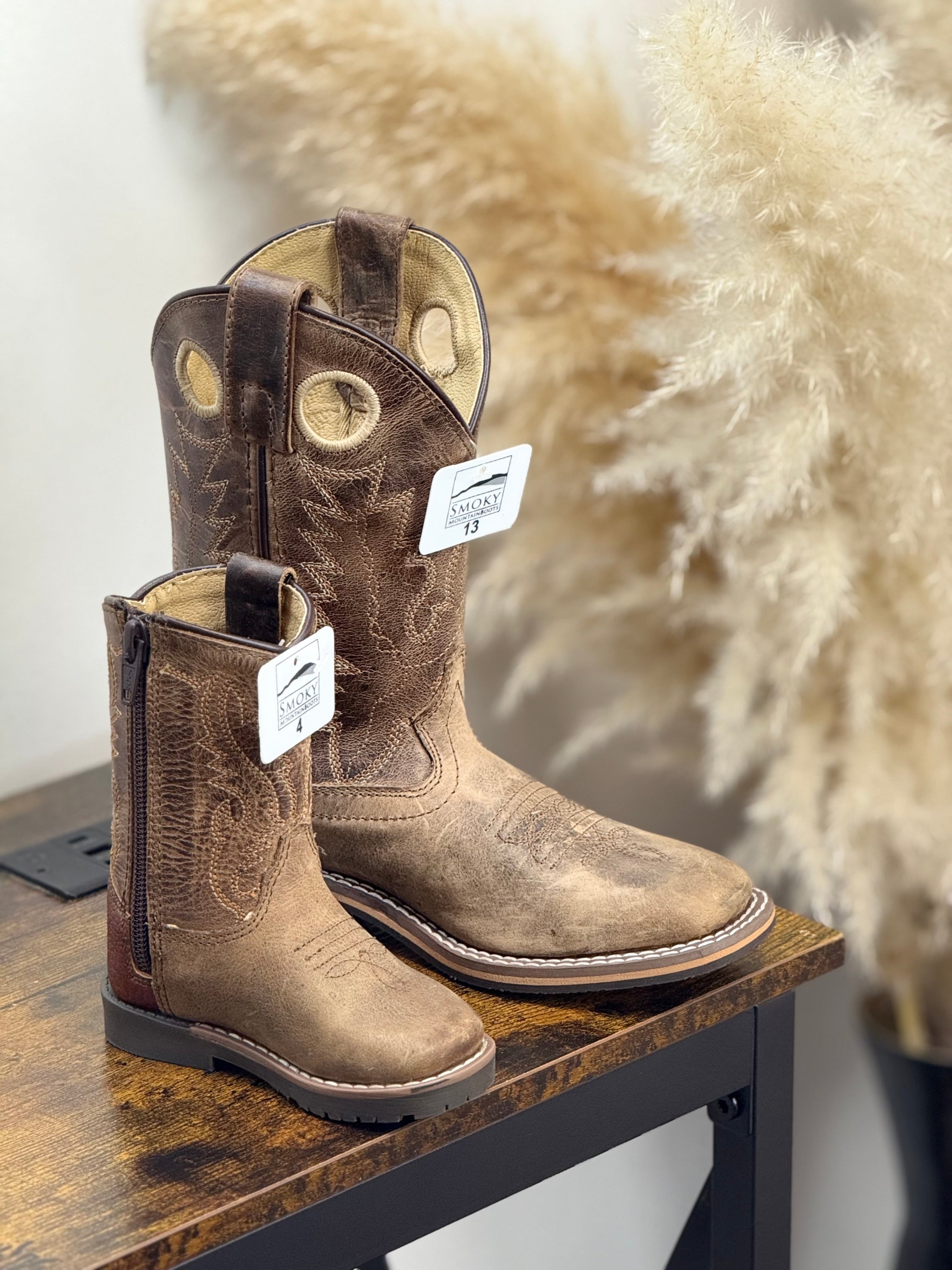 SMOKY MOUNTAIN BOOTS RUSTIC BROWN NATURAL TUBE NIÑOS