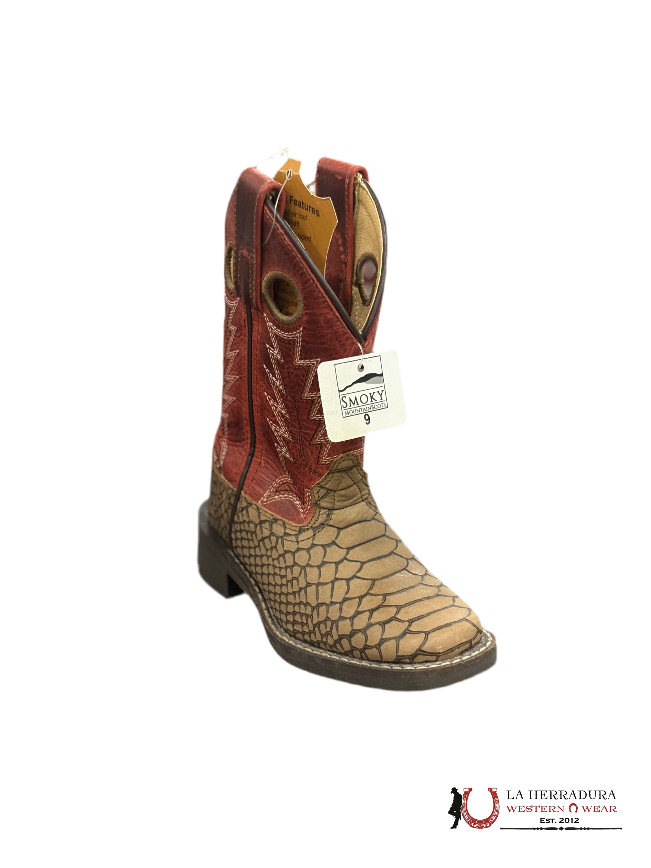 Smoky Mountain Boots Viper 3072 Brown Distress/Burnt Apple NIÑOS