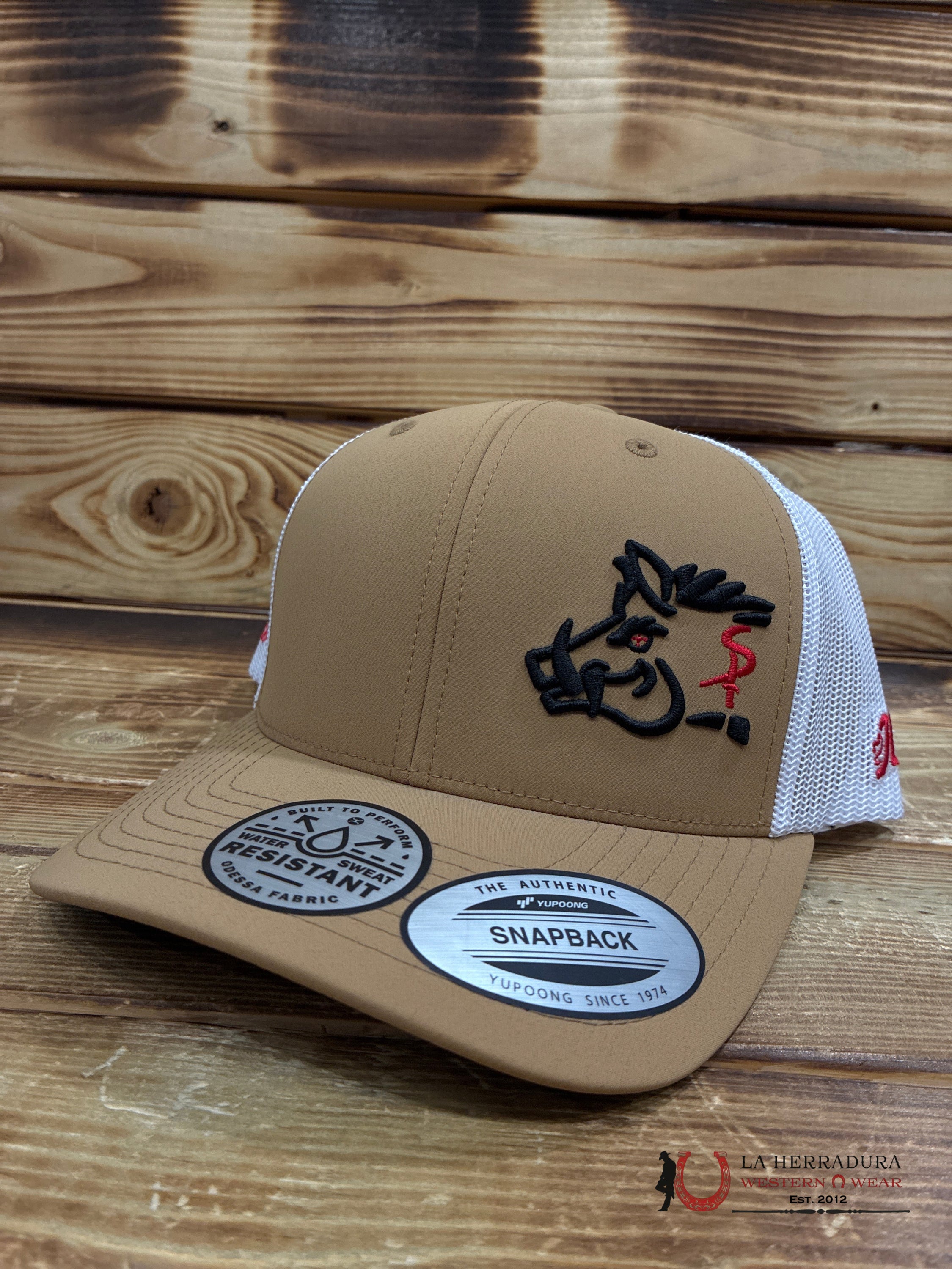 SNIPERPIG TAN/WHITE CAP CAPS MENS GORRAS HOMBRES