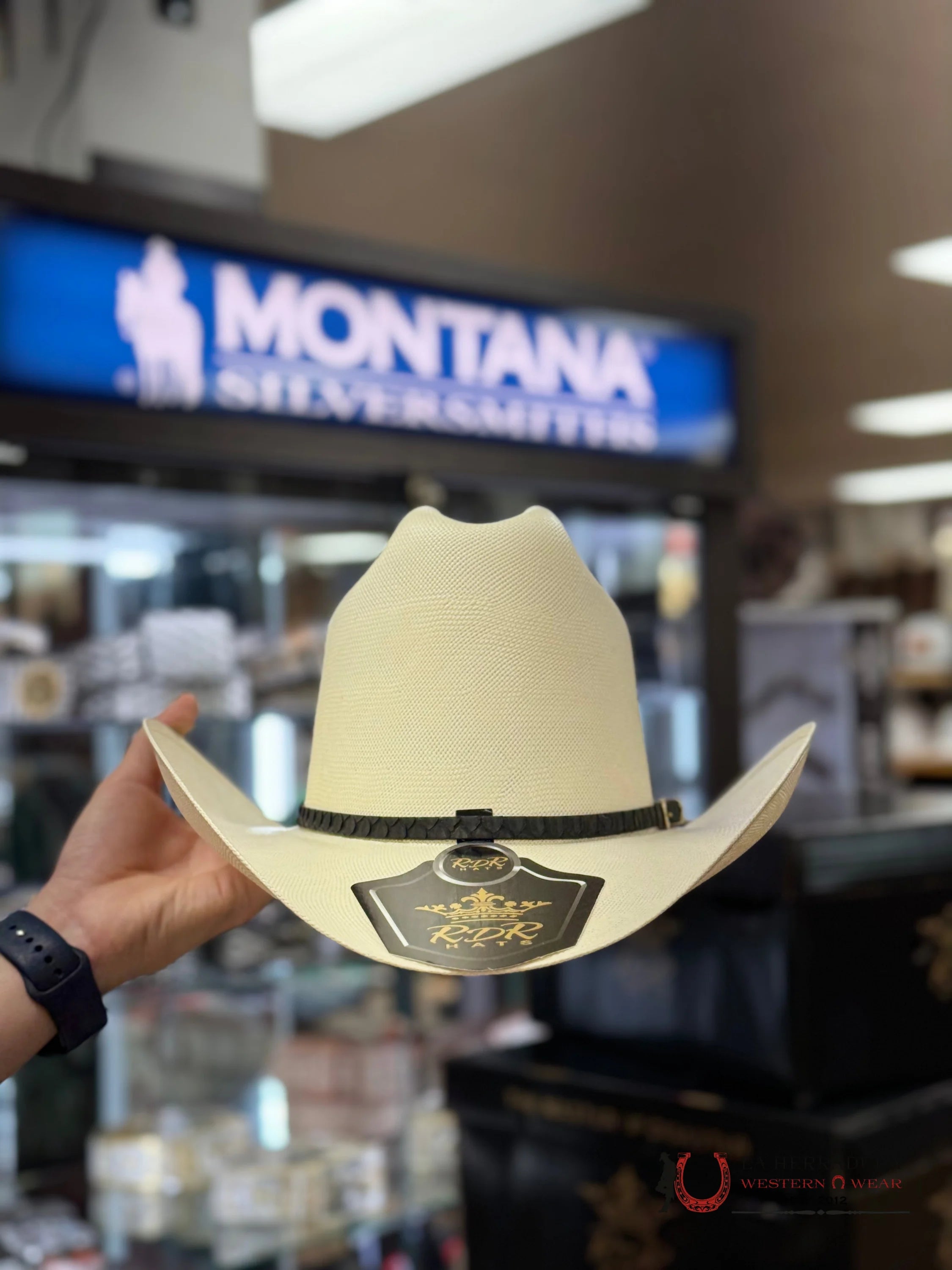 Sombrero Rdr 100X Premium Copa Alta Natural 3 3/4 Estiko Julion Alvarez Tejana