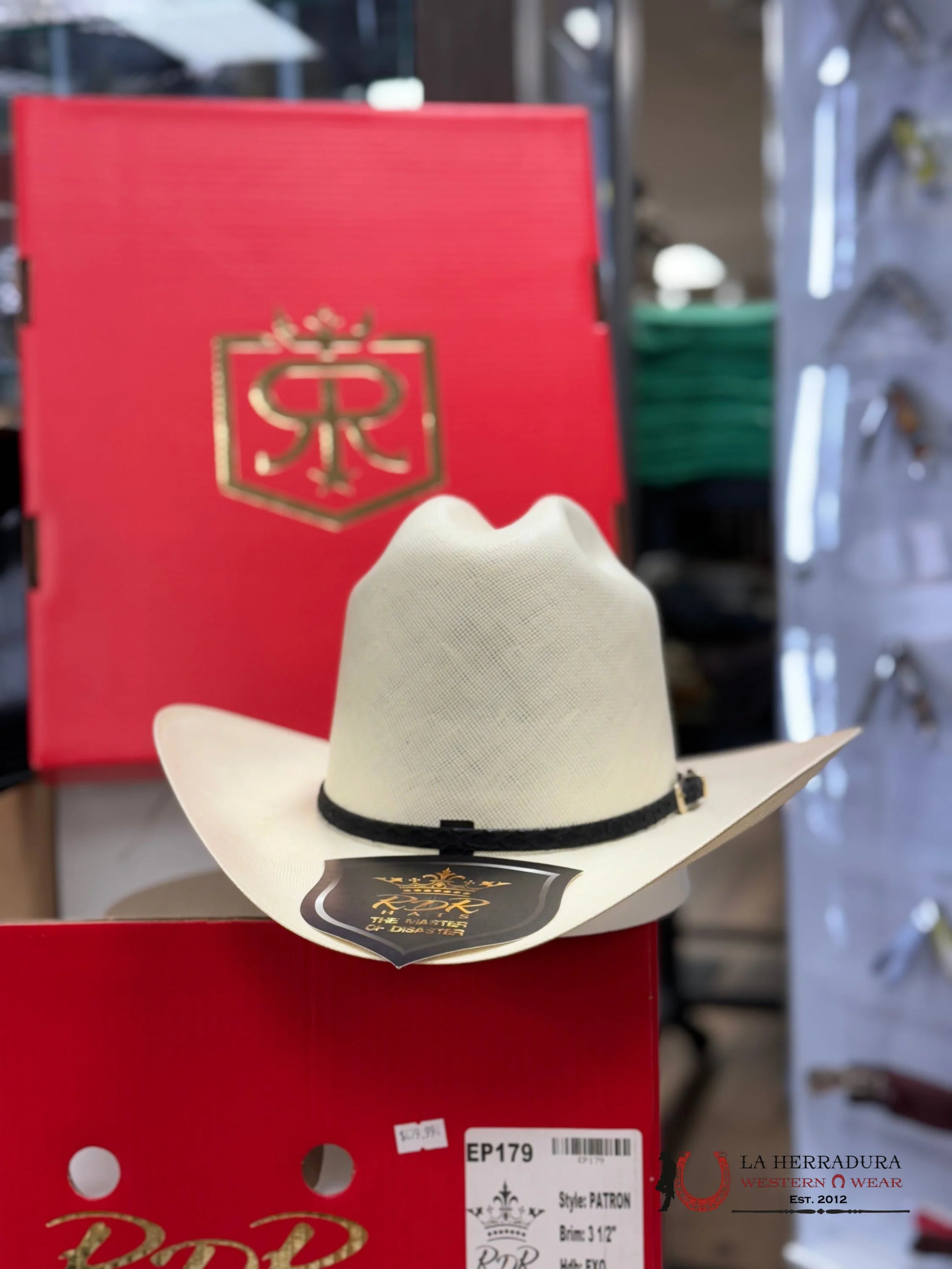 Sombrero Rdr Premium 1000X Copa Alta Natural 3 1/2 Tejana