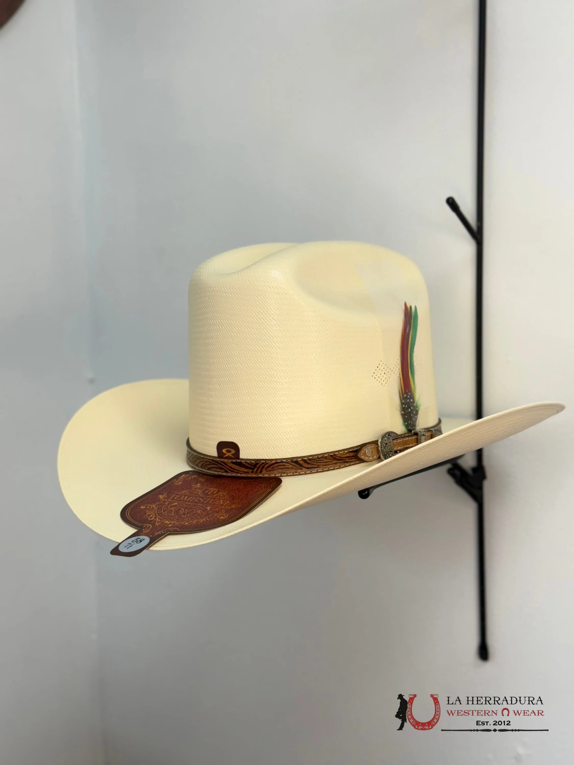 SOMBRERO TOMBSTONE 100X COPA ALTA JOHNSON REGULAR NATURAL 3 1/2 TEJANA