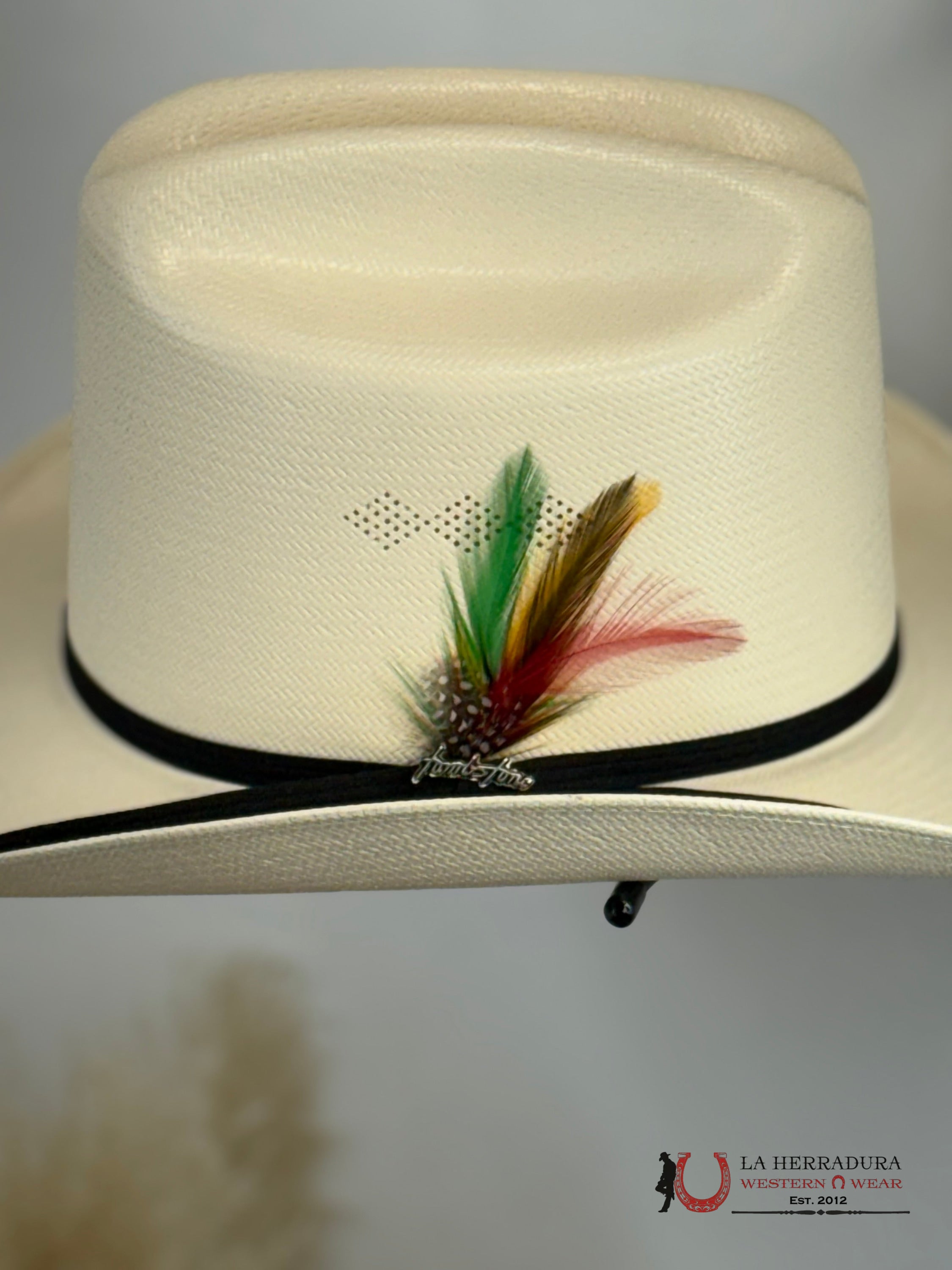 SOMBRERO TOMBSTONE 30X AL MILLÓN COPA ALTA ESTILO EL VIEJON ALA 3 1/2 PALMA NATURAL TEJANA