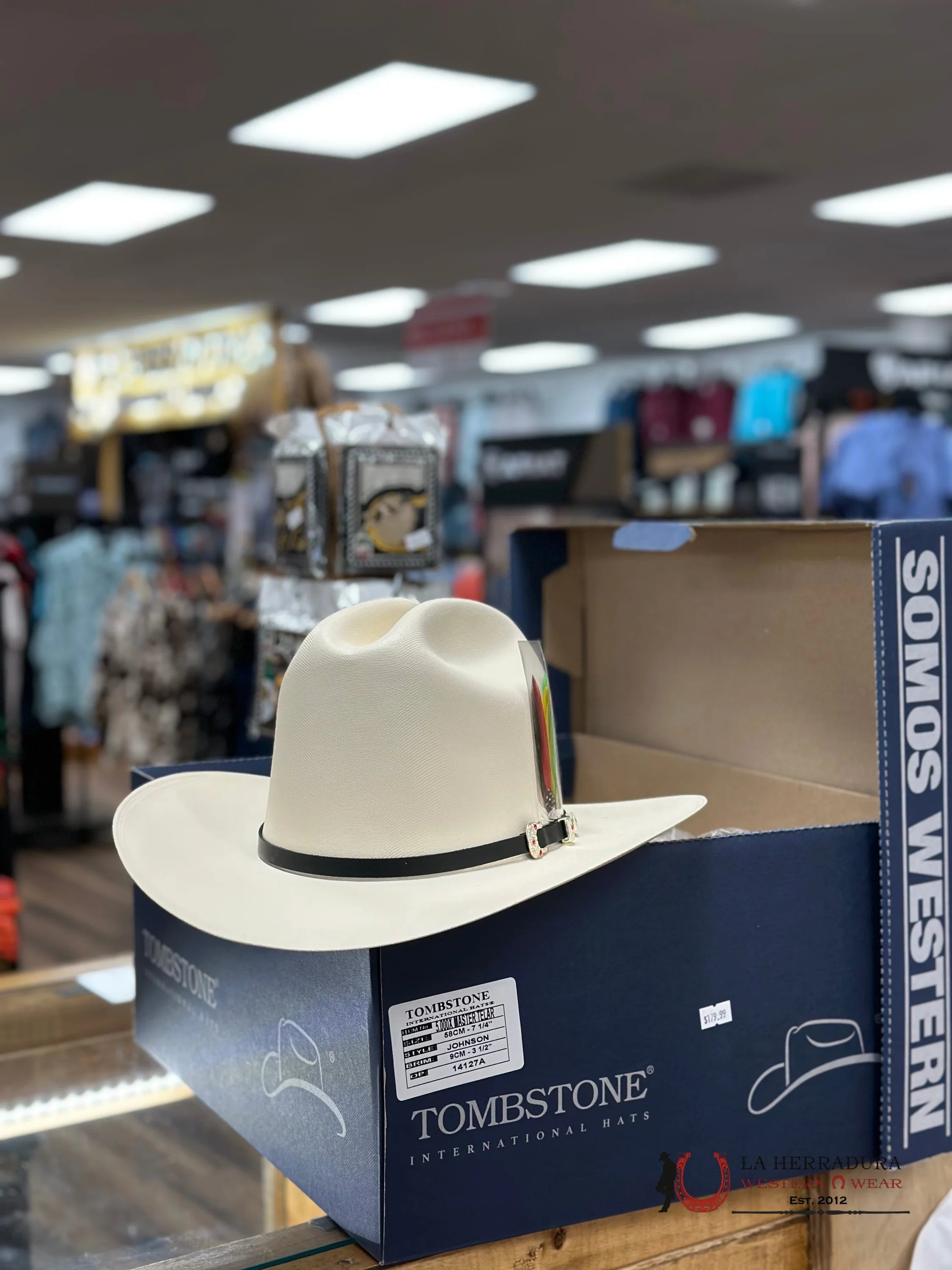 Sombrero Tombstone 5000X Copa Alta Johnson Regular Natural 3 1/2 Tejana