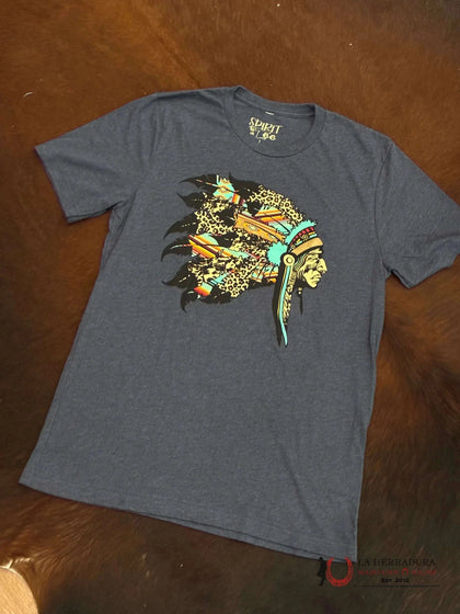 SPIRIT TO A TEE-BLUE AZTEC TEE