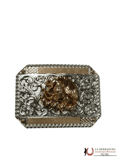 SQUARE BUCKLE MEXICO FLAG ROSE GOLD