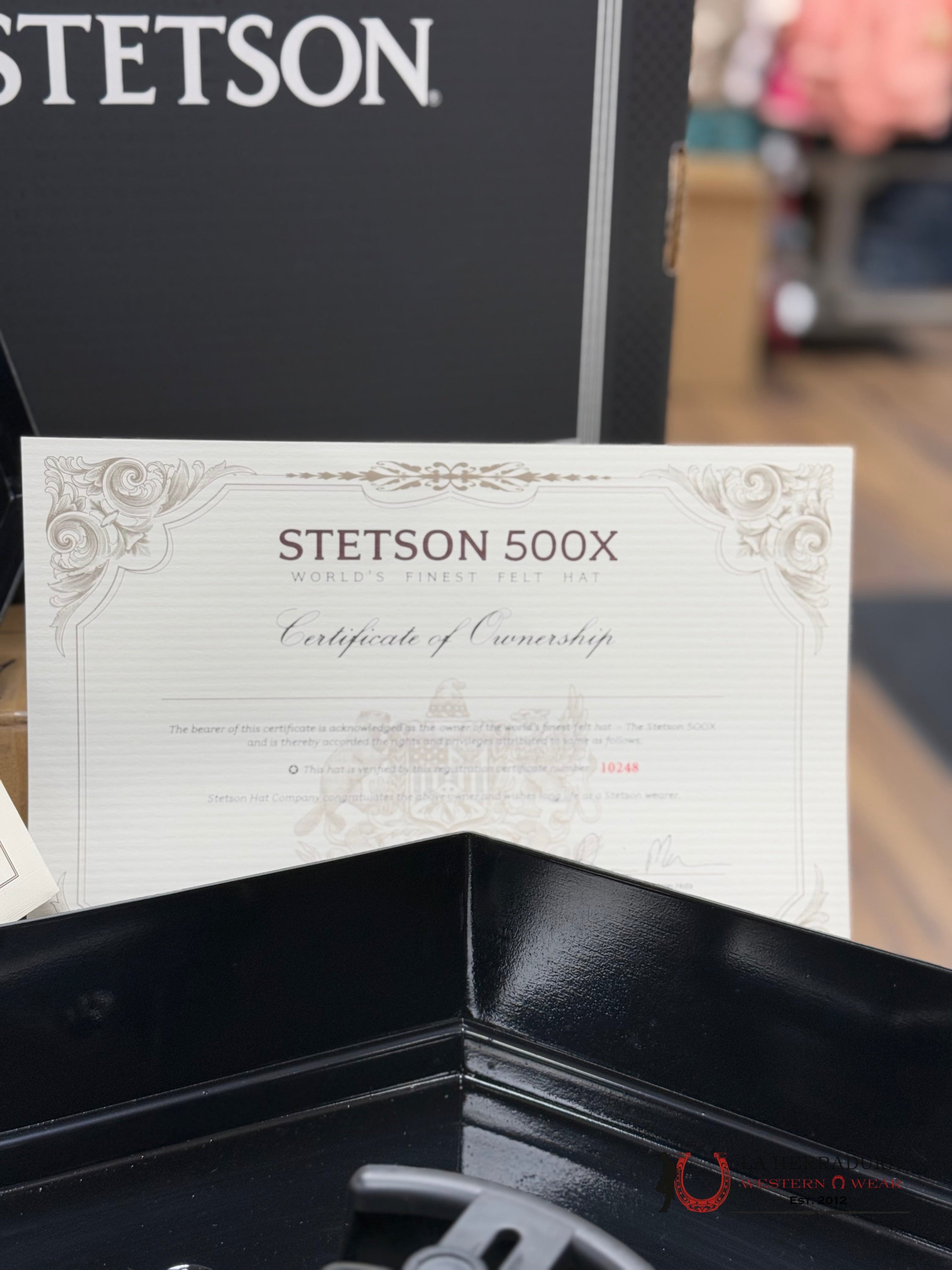 Stetson 500X Premier El Amo Felt Hat Silver Belly Tejana