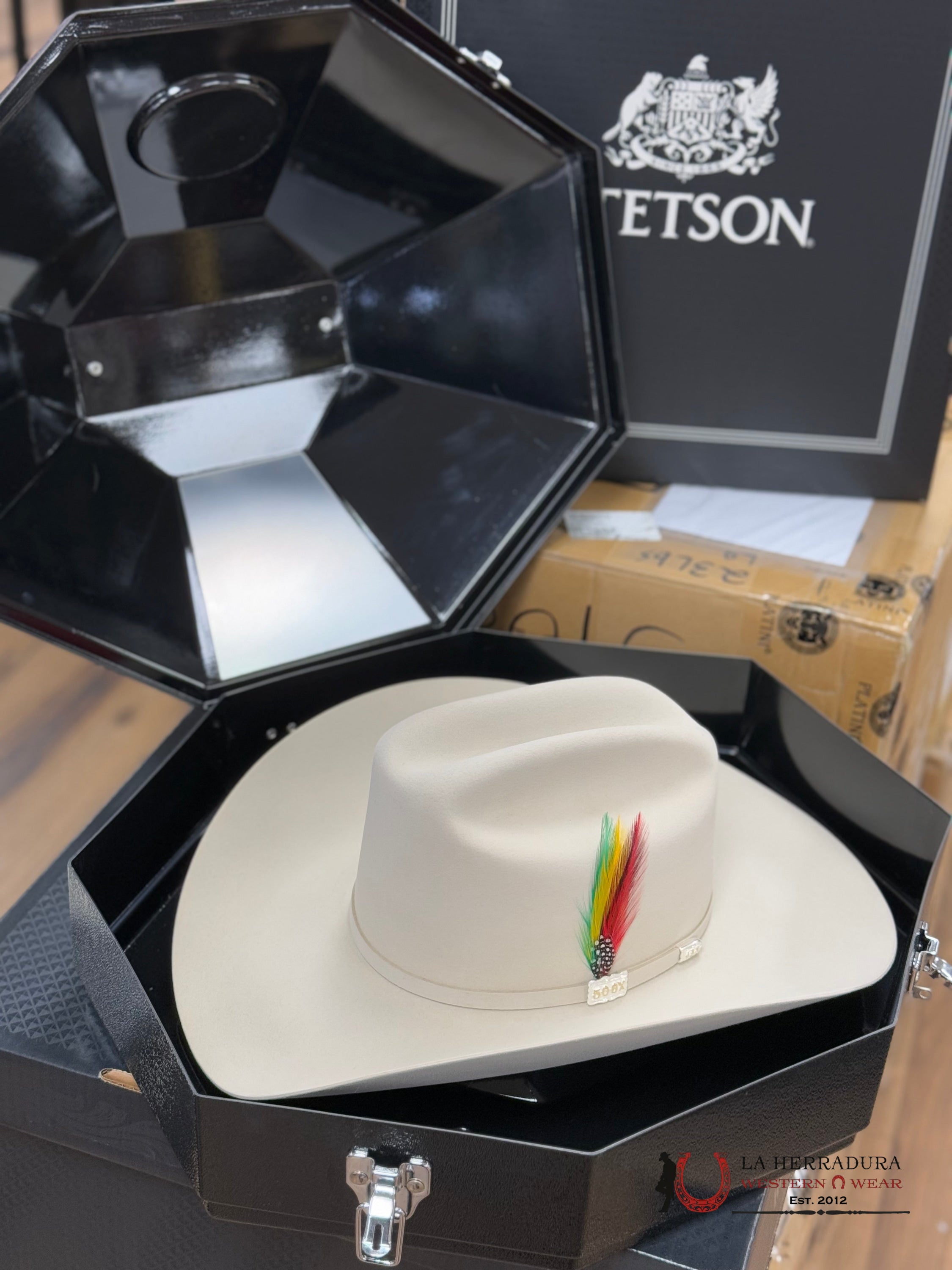 Stetson 500X Premier El Amo Felt Hat Silver Belly Tejana