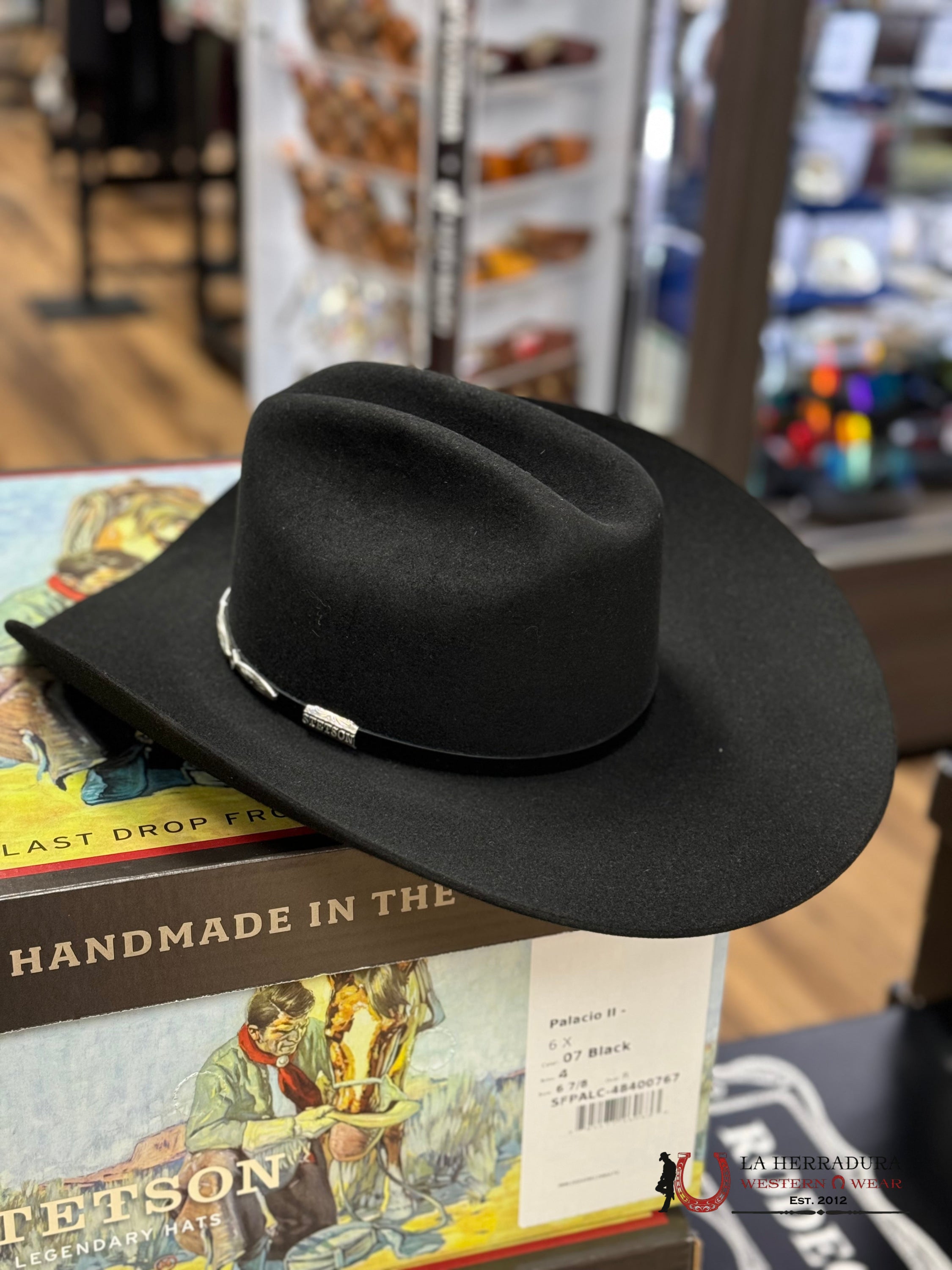 Stetson Del Norte 6X Black Tejana