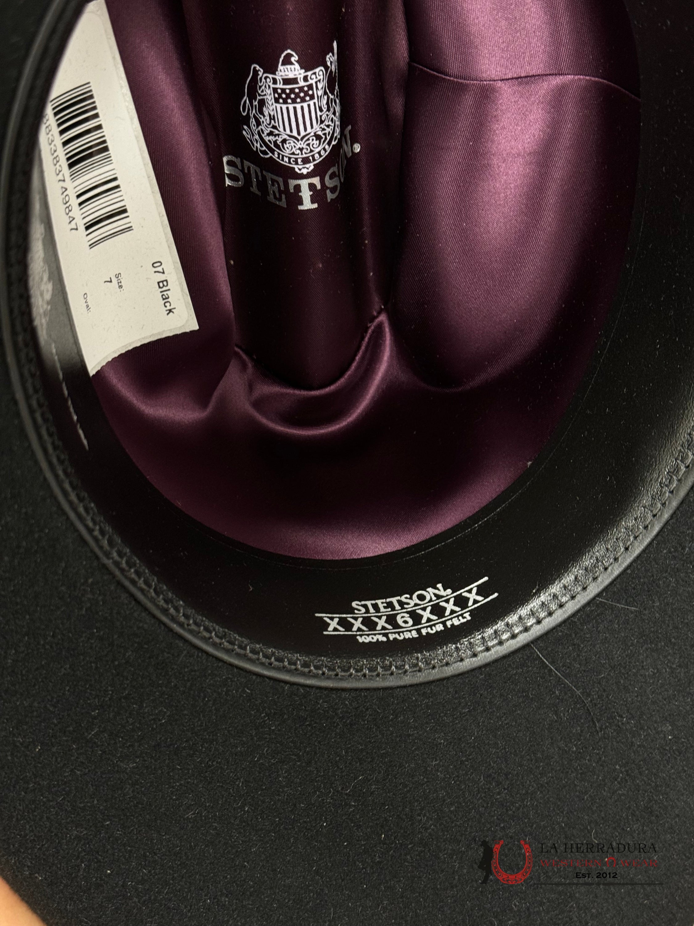 Stetson Del Norte 6X Black Tejana