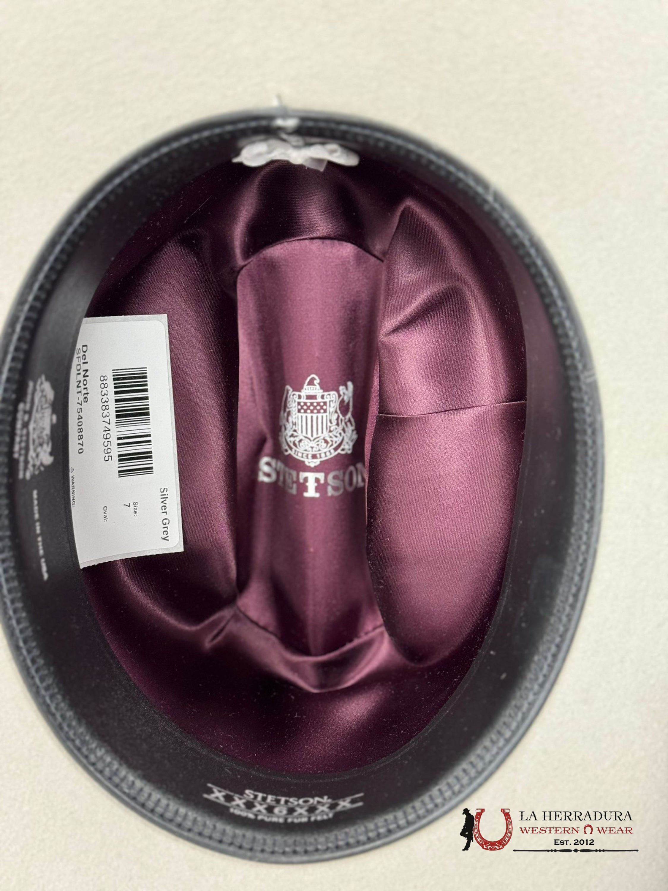 Stetson Del Norte 6X Silver Grey Tejana