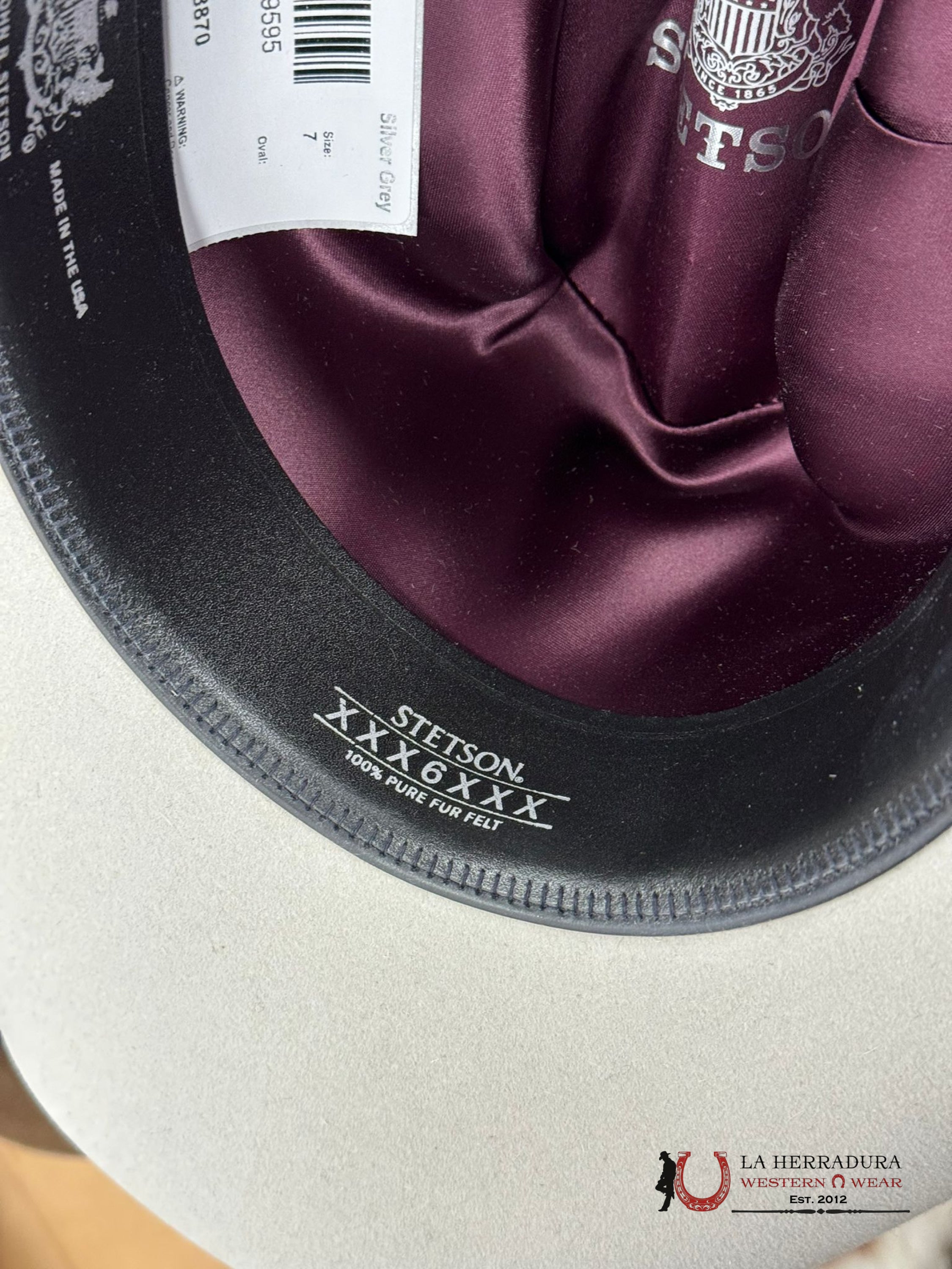 Stetson Del Norte 6X Silver Grey Tejana