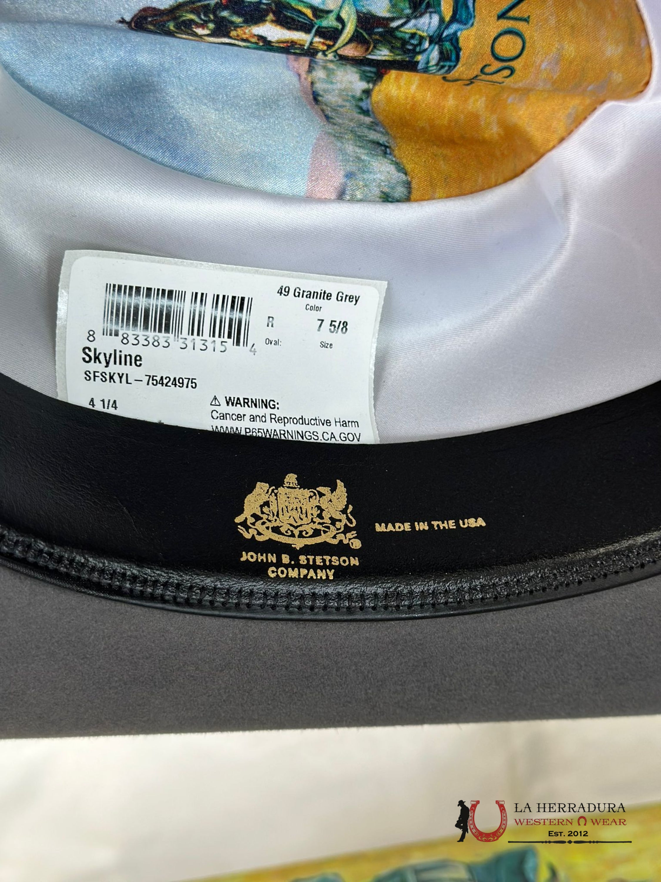 Stetson Skyline 6X Granite Grey Tejana