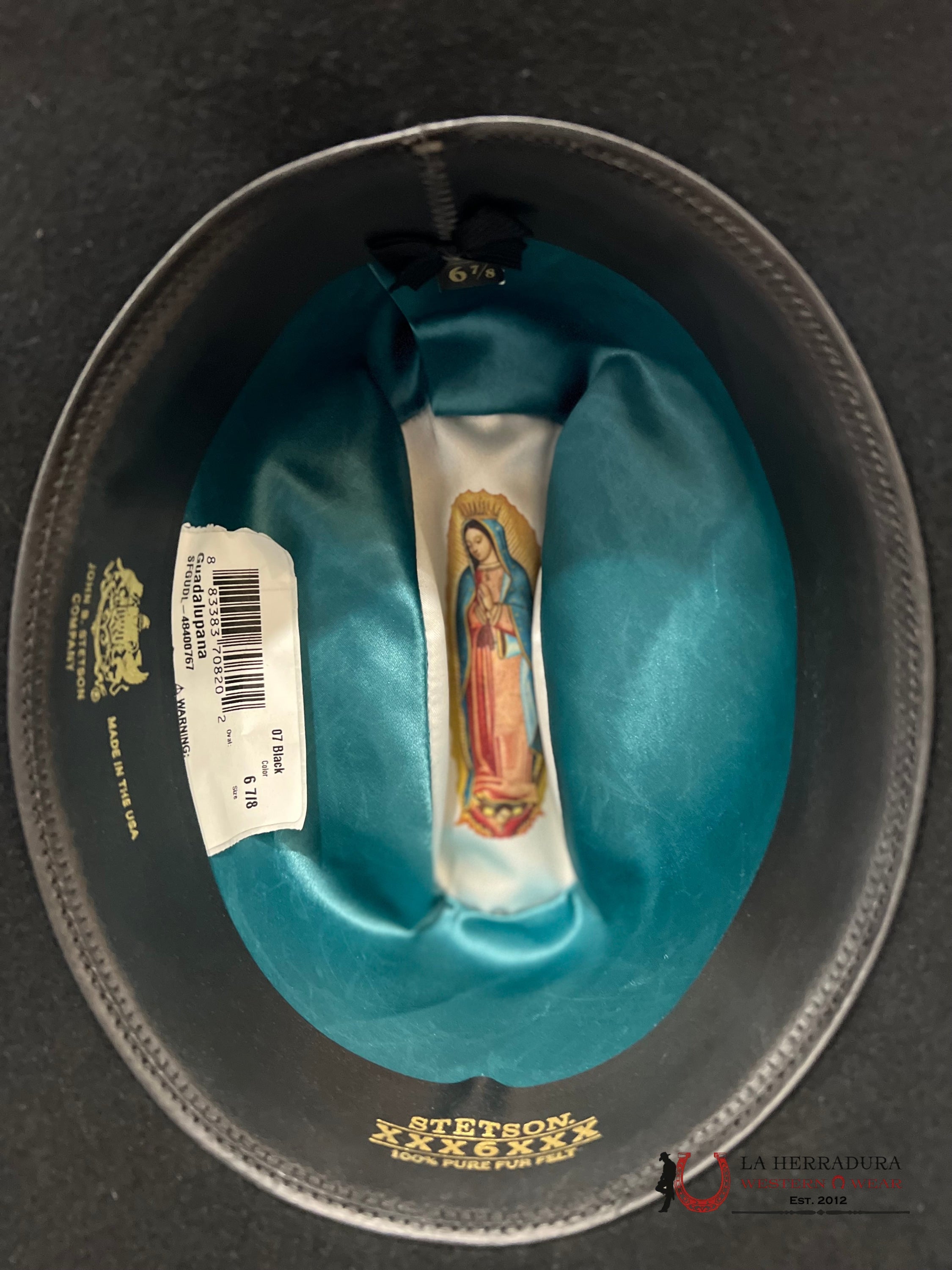 Stetson Guadalupana 6X Negro Tejana