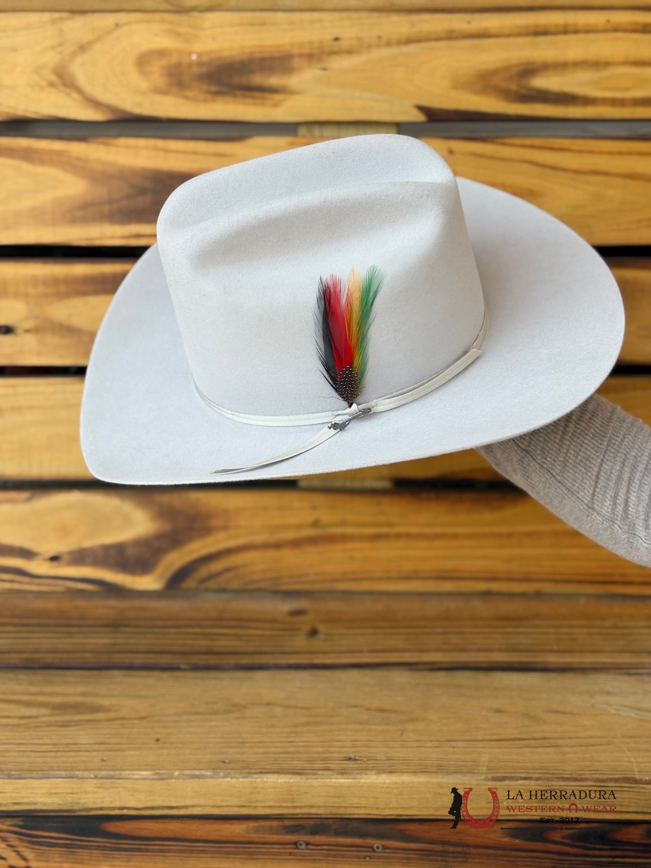 STETSON 6X SILVER GREY RANCHER ALA 3 1/2 COPA ALTA TEJANA