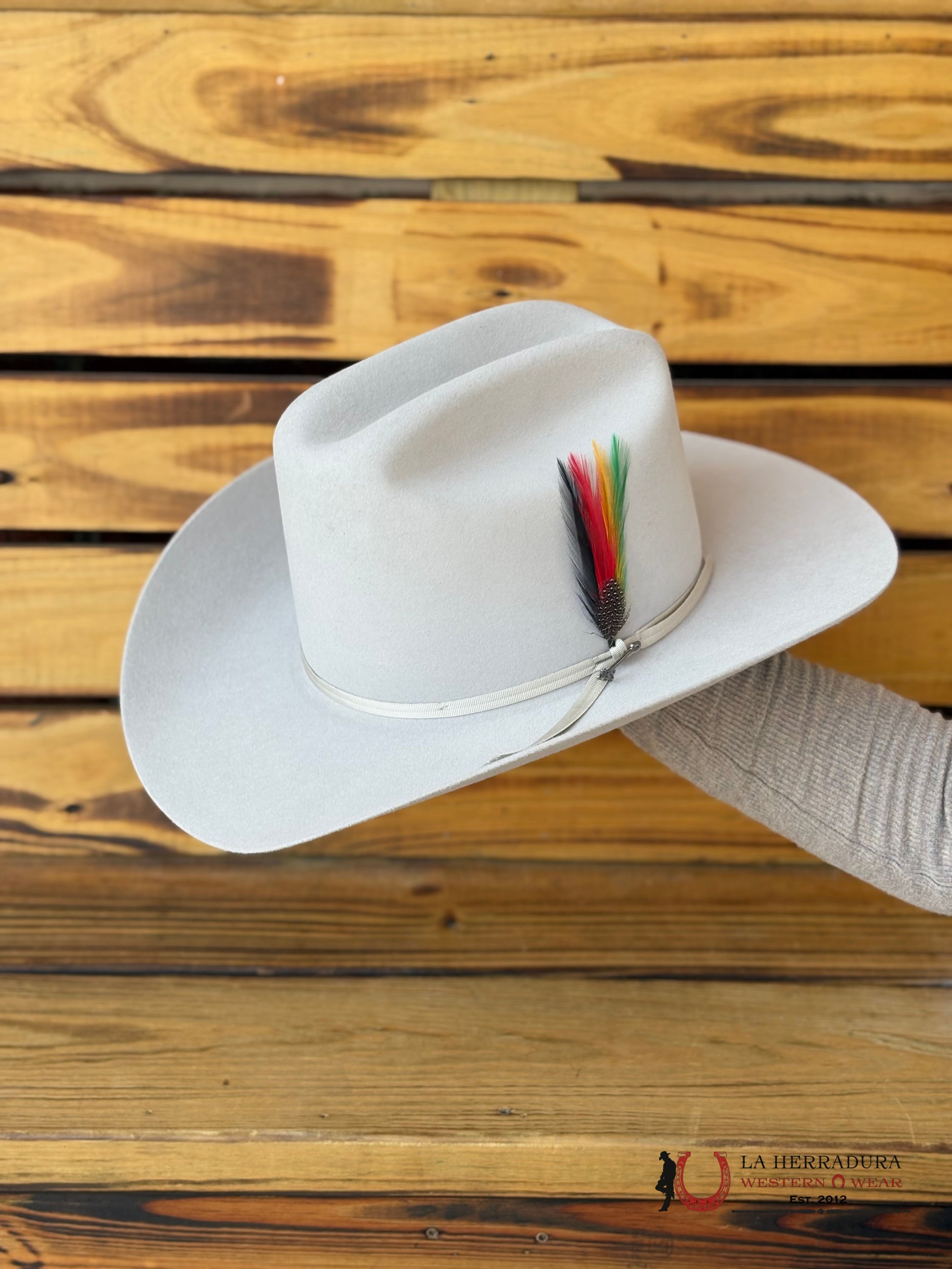 STETSON 6X SILVER GREY RANCHER ALA 3 1/2 COPA ALTA TEJANA