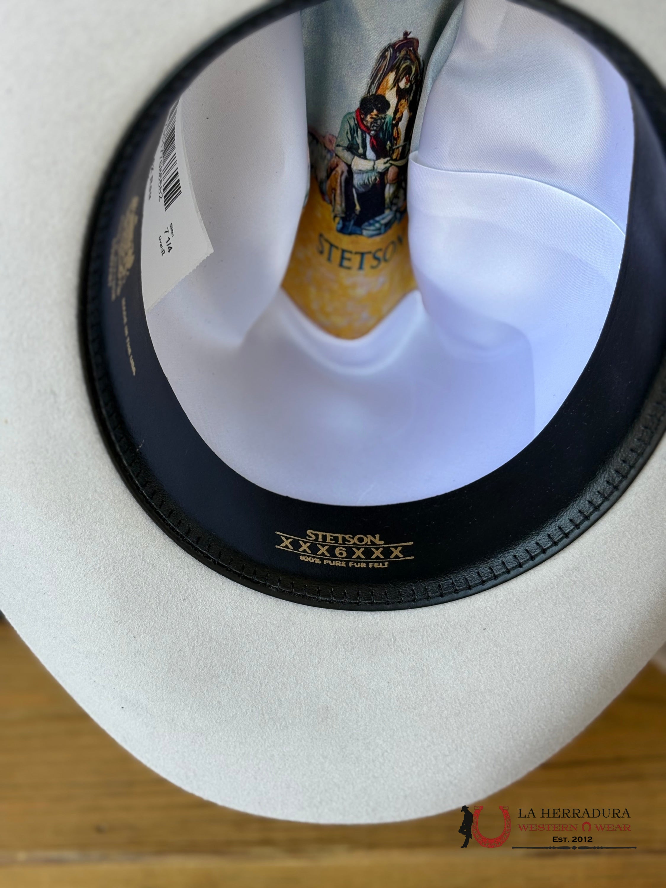 STETSON 6X SILVER GREY RANCHER ALA 3 1/2 COPA ALTA TEJANA