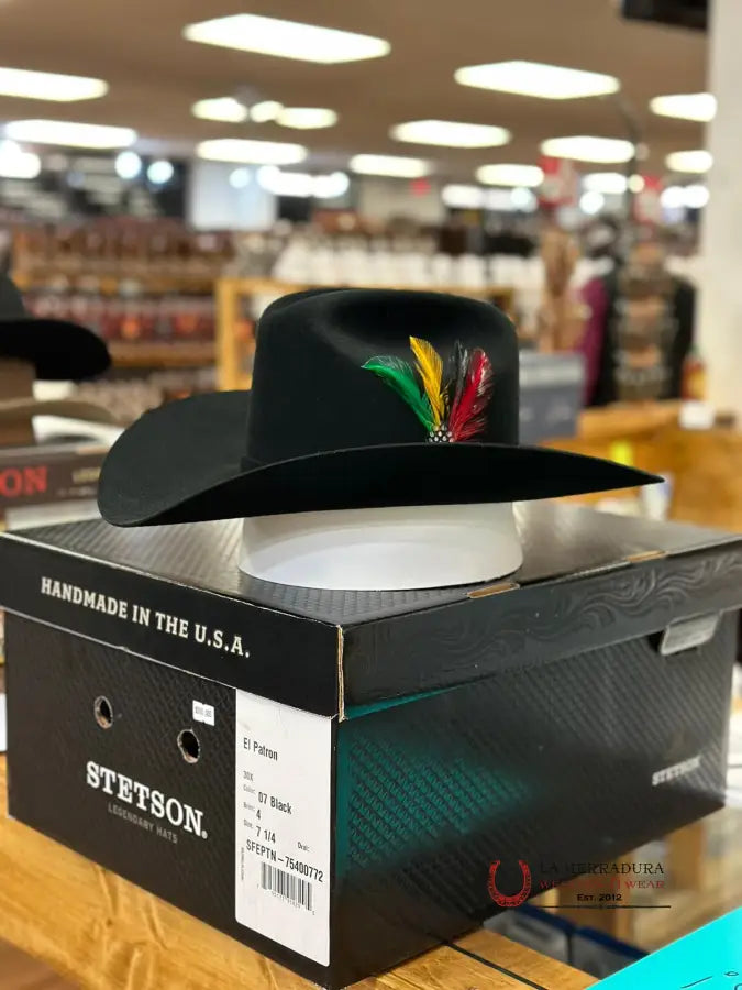 Stetson Cowboy Hat El Patron 30X Black Tejana