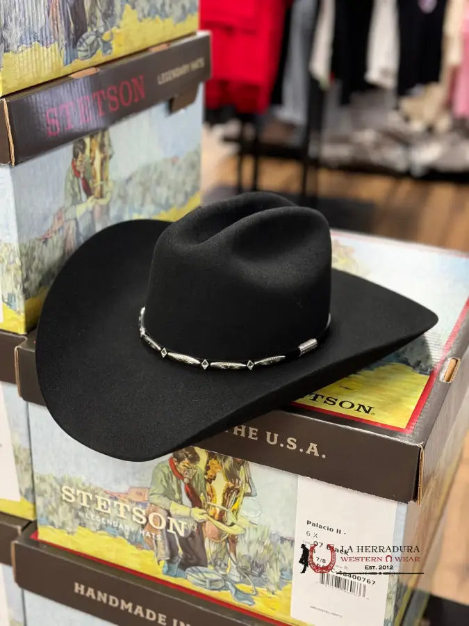 Stetson Del Norte 6X Black Tejana