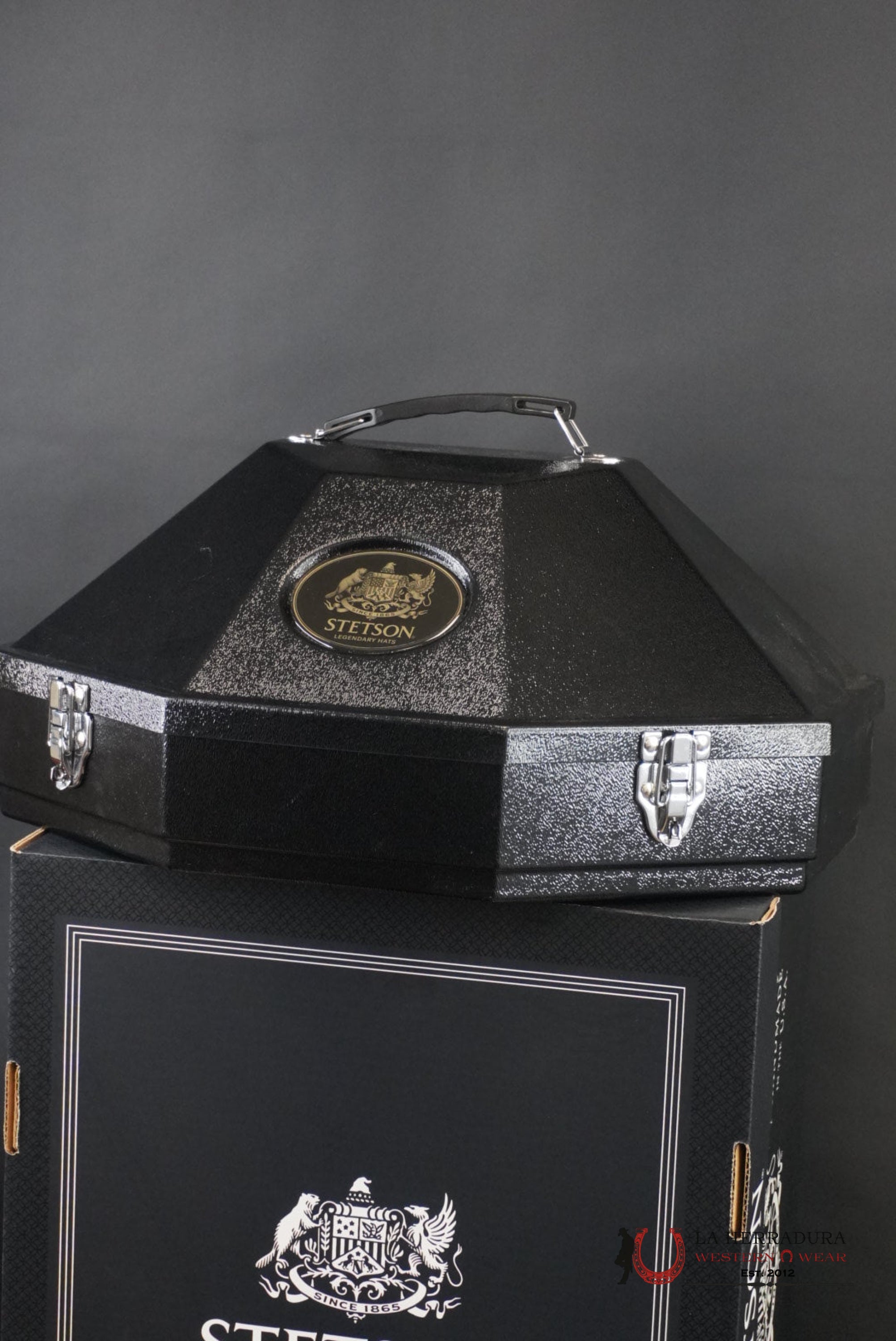 STETSON COWBOY HAT 100X EL PRESIDENTE BLACK COPA CHICA TEJANA