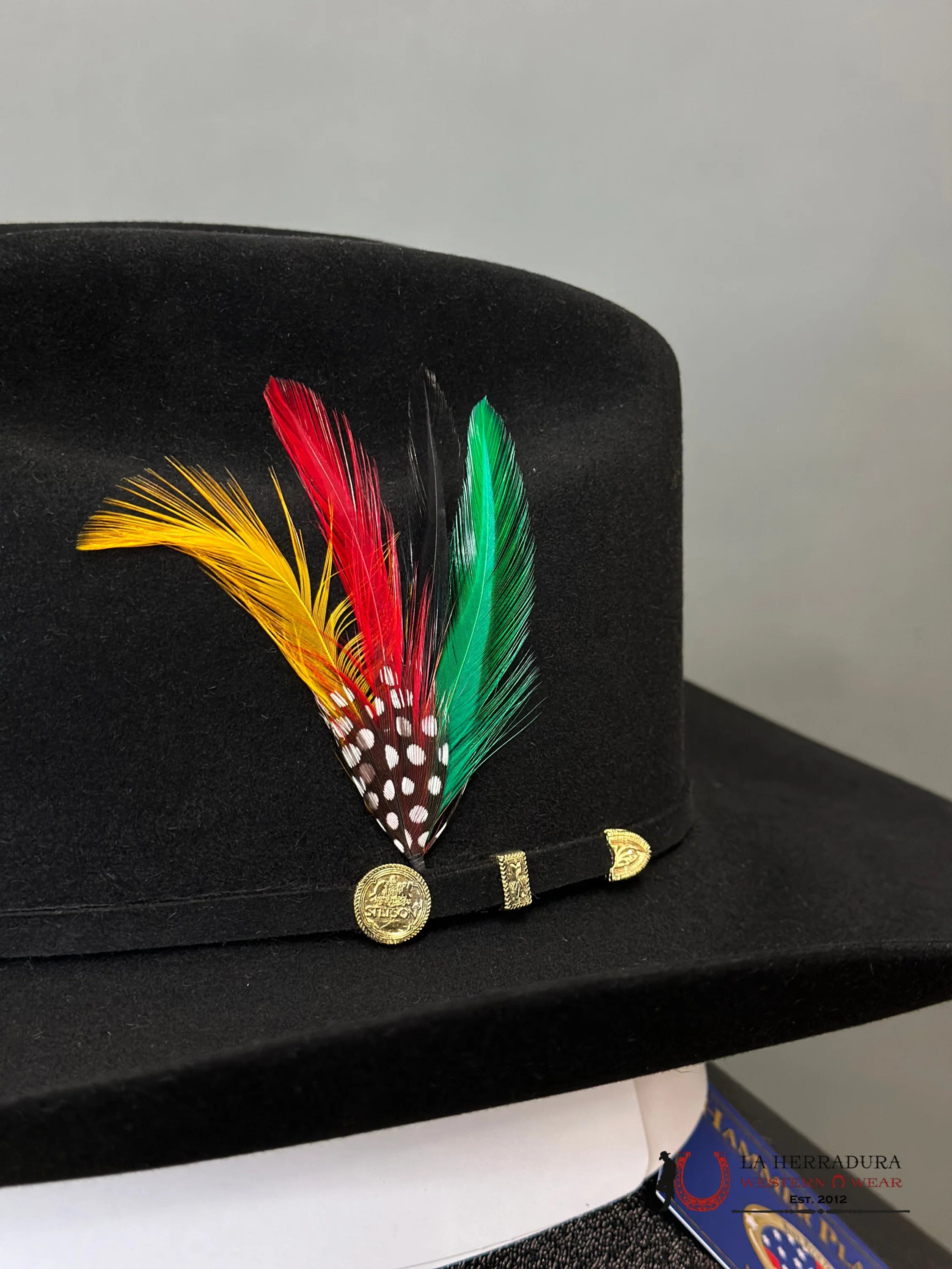 Stetson Cowboy Hat 100X El Presidente Black Copa Chica Tejana