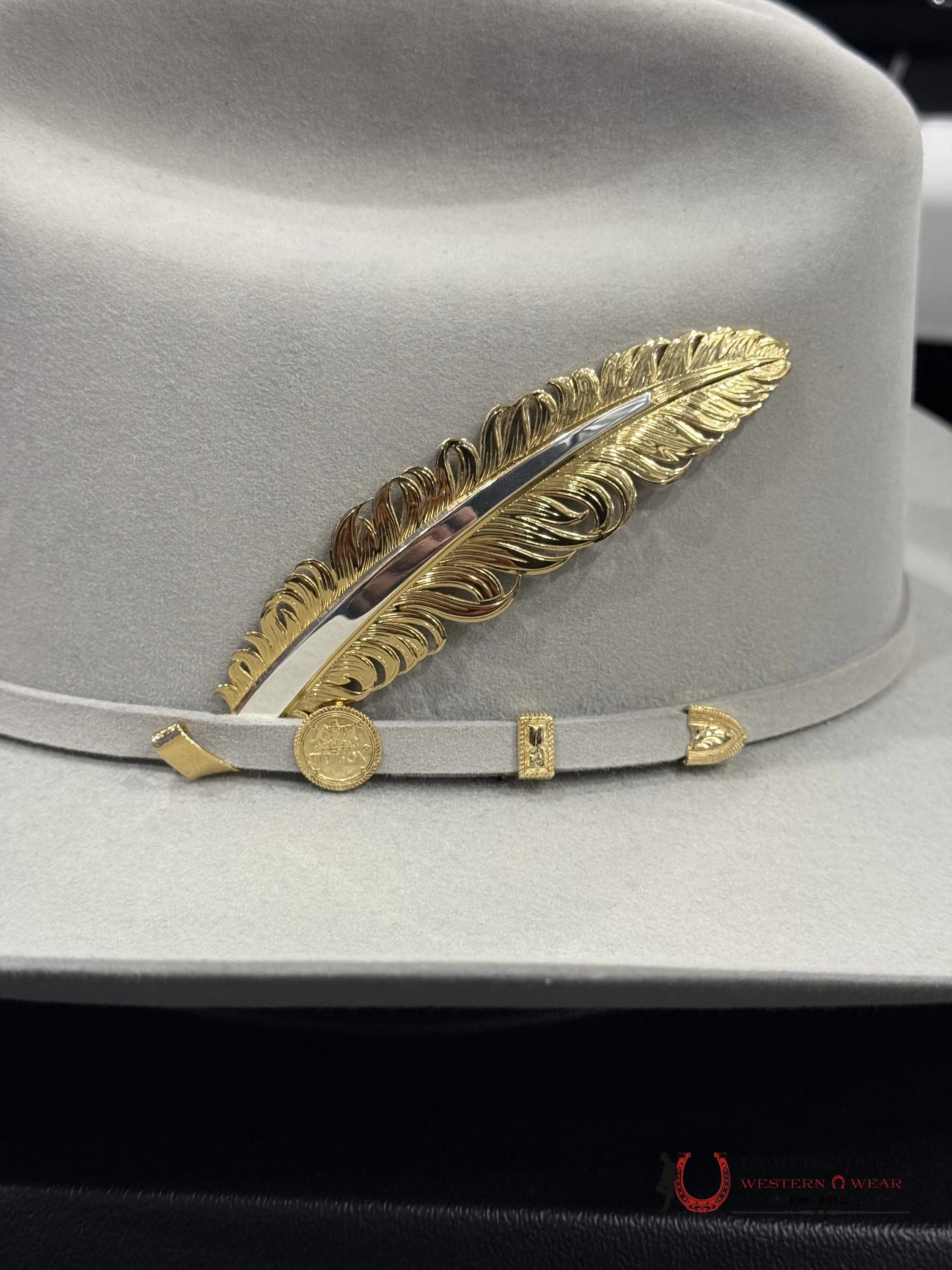 Stetson Cowboy Hat 100X El Presidente Mist Grey Copa Chica Tejana