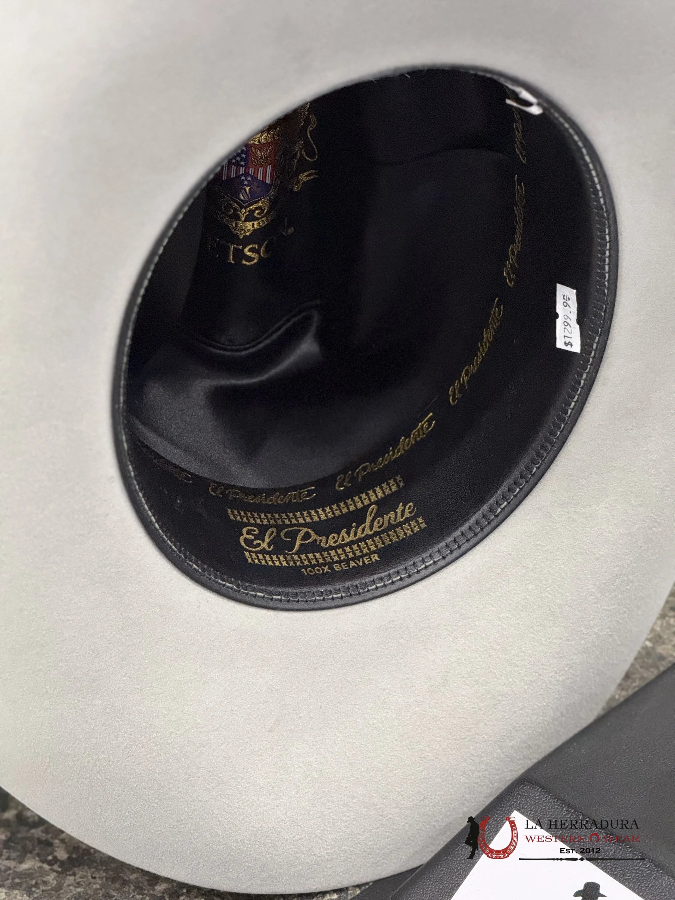 Stetson Cowboy Hat 100X El Presidente Mist Grey Copa Chica Tejana