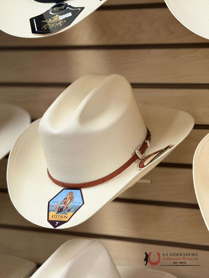 STETSON STRAW HAT 10x PRIMO COGNAC