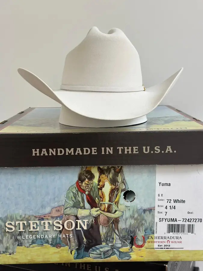 Stetson Yuma 6X White Tejana