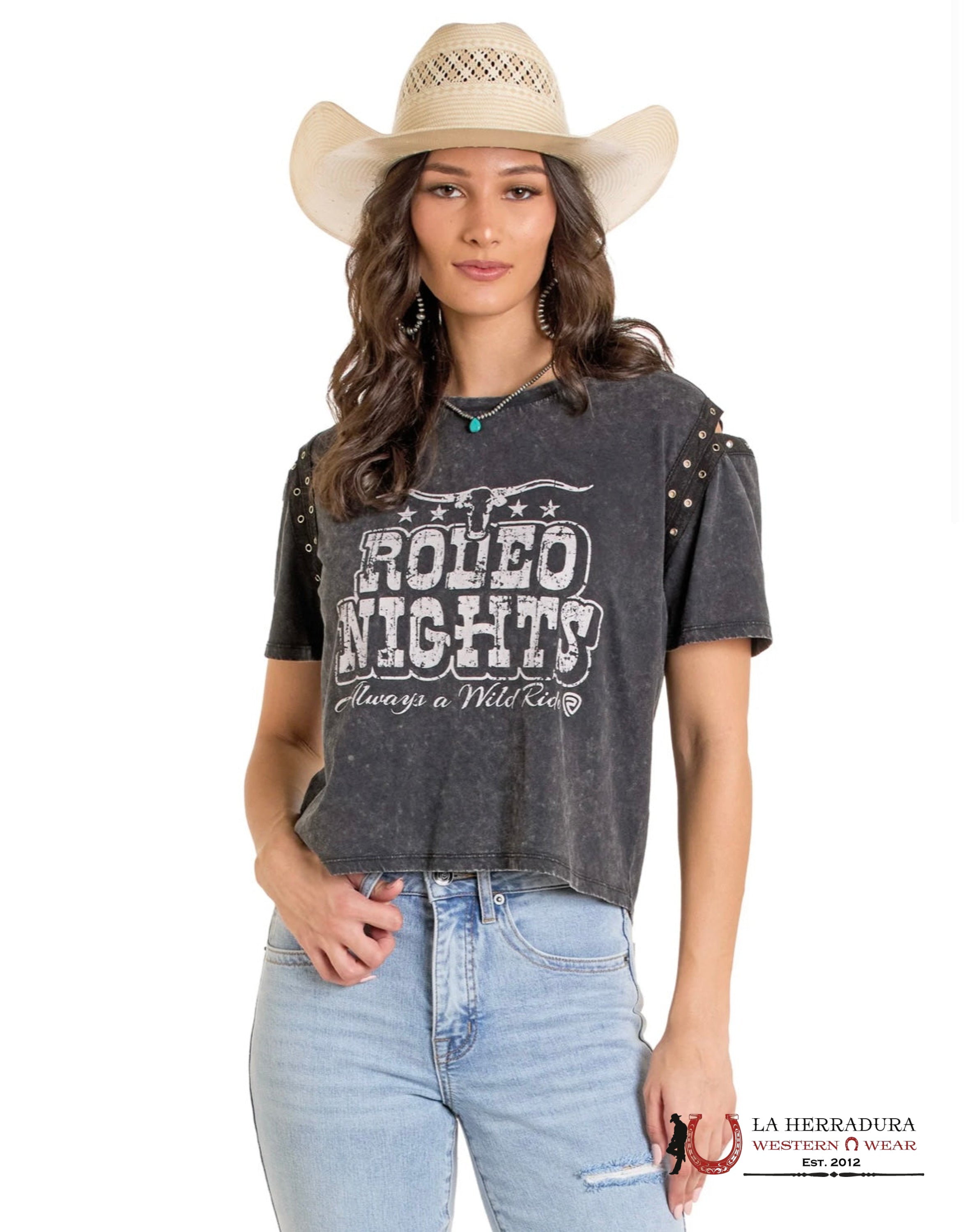 STUDDED RODEO GRAPHIC T-SHIRT BW21T06461