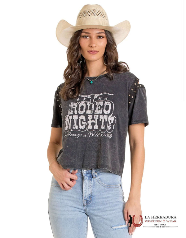CAMISETA GRÁFICA RODEO CON TACHUELAS BW21T06461