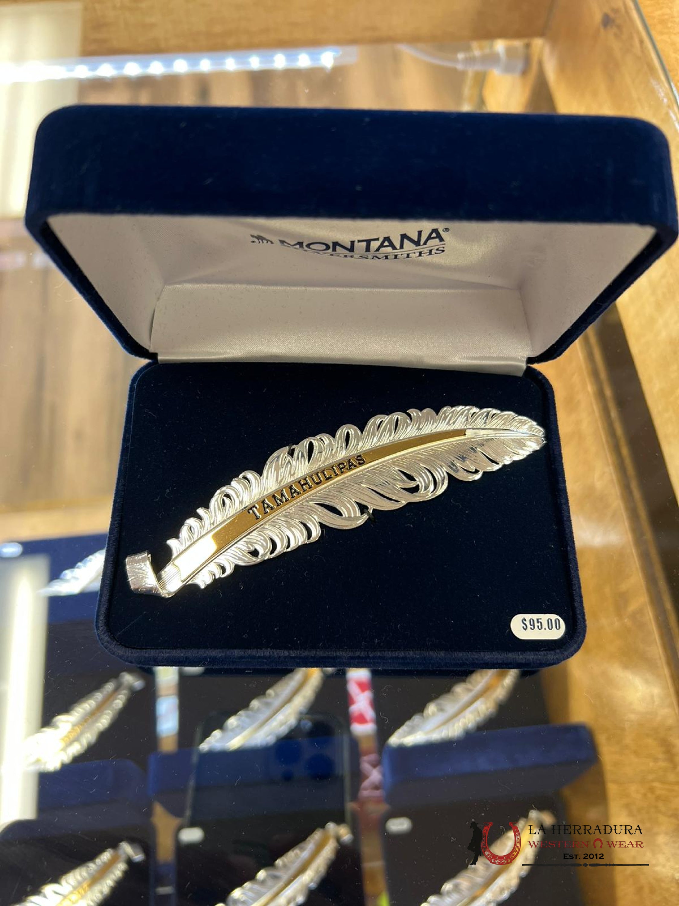 Montana Hat Feather Plata Tamaulipas Accesorios