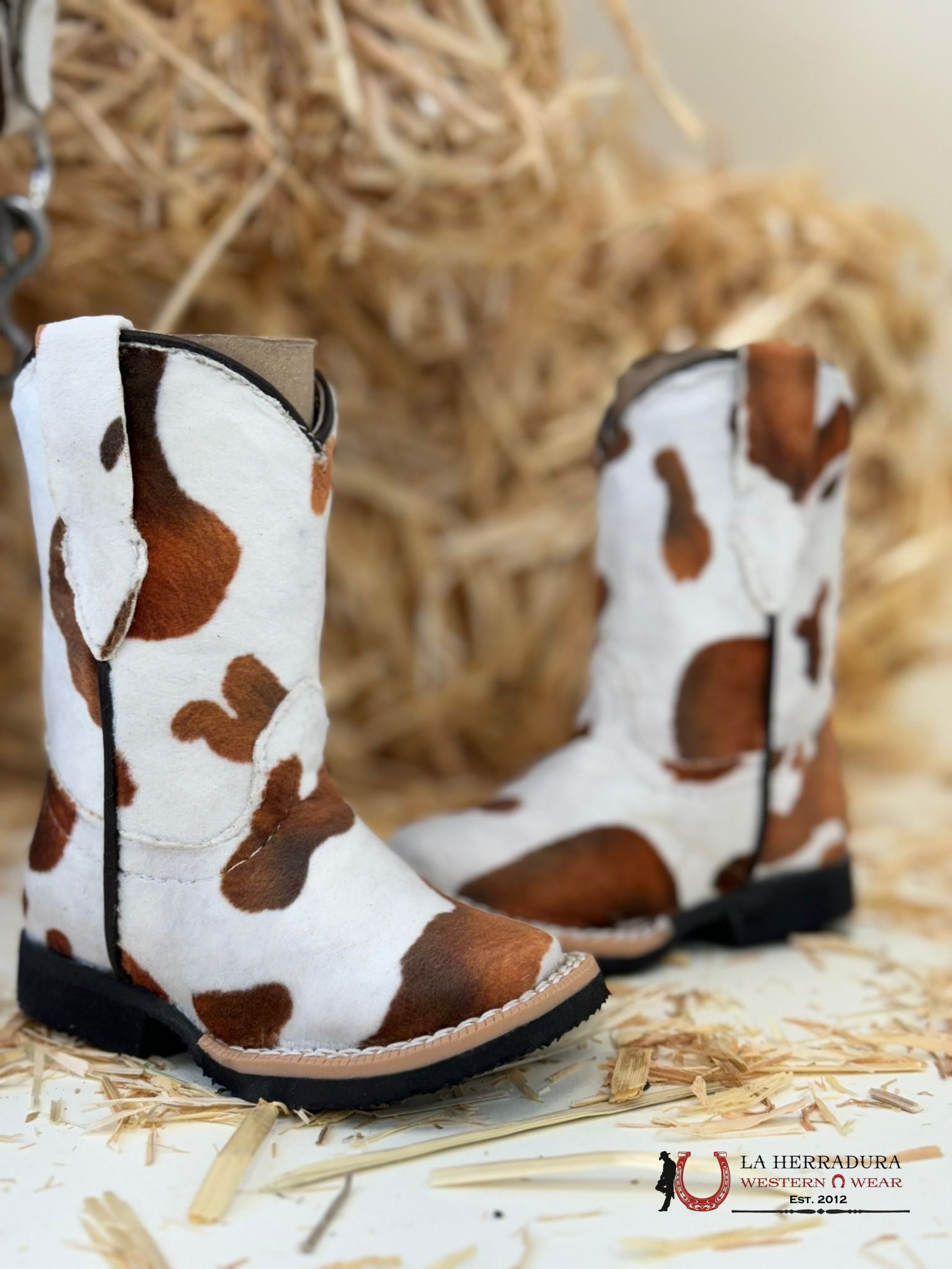 Tanner Mark Betsy Infant Cowhide Brown Faux Zipper Boot Niños