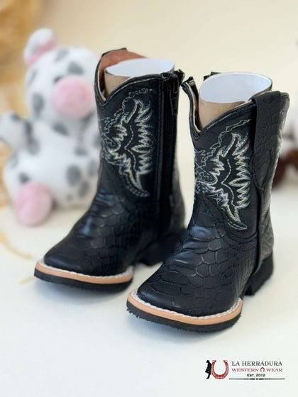 BOTAS TEJIDO CRAZY NEGRAS PARA NIÑOS